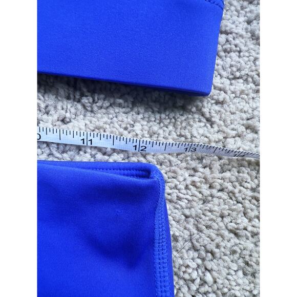 Fabletics Athletic SET Graphic Trinity Sports Bra & Biker Shorts Purple Indigo S - Picture 12 of 14